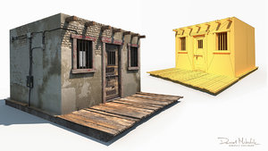 3D wild west jail model