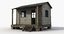 small wooden shed 3d model