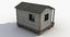 small wooden shed 3d model