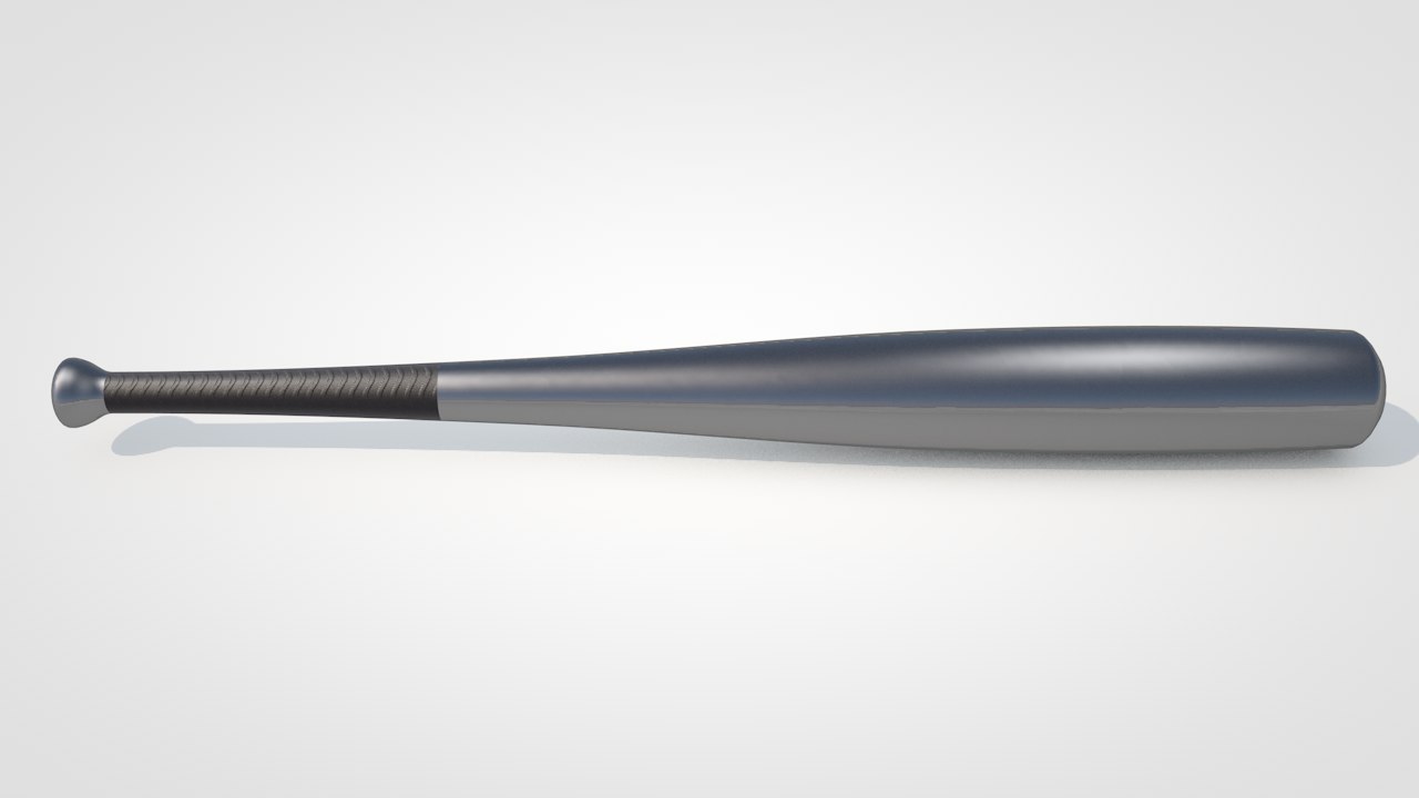 aluminum baseball bat 3d model