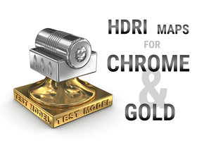 HDRI maps for chrome and gold metal surfaces