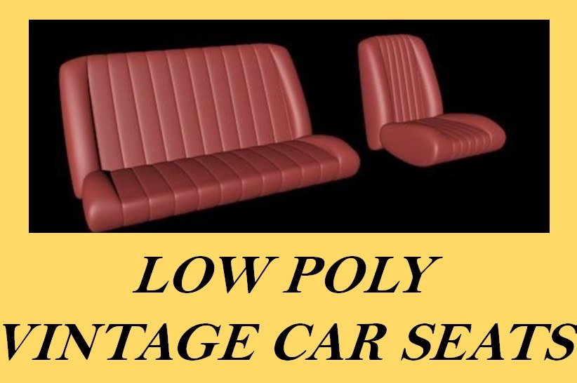3d model vintage car seat