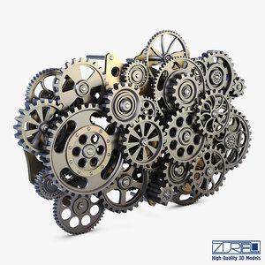 gear mechanism v 1 3D model