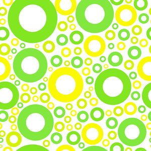seamless pattern with green and yellow circles