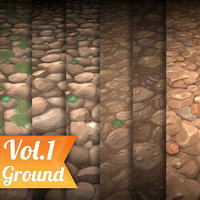 Texture Set Vol.01 Hand Painted Rock (Stylized Texture Rock)