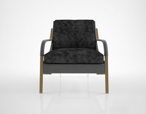 holly hunt harlow lounge chair 3d model