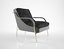 holly hunt harlow lounge chair 3d model