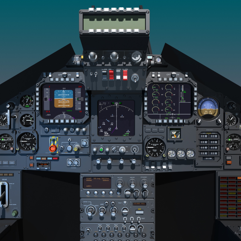 cockpit display 3d model