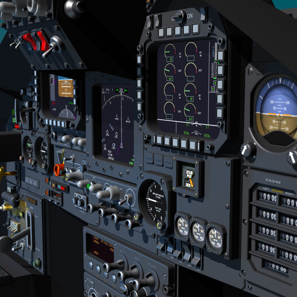 cockpit display 3d model