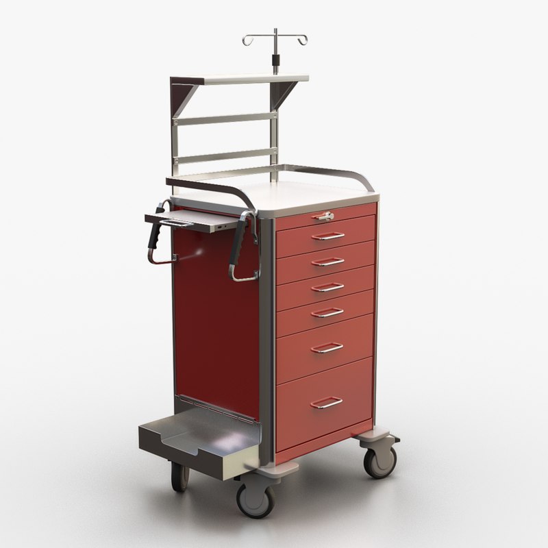 3d medical crash cart