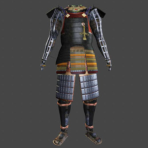3d ornate samurai armor