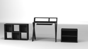 Desk and Shelfs