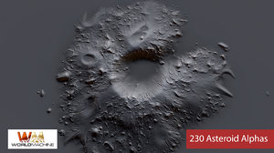 230 Asteroid Alphas Brush Zbrush