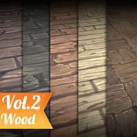Texture Set Vol.02 Hand Painted Wood (Stylized Texture Wood)