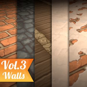 Texture Set Vol.03 Hand Painted Walls (Stylized Texture Walls)