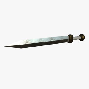 free roman sword 3d model