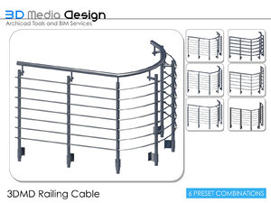 3d model 3dmd railing cable