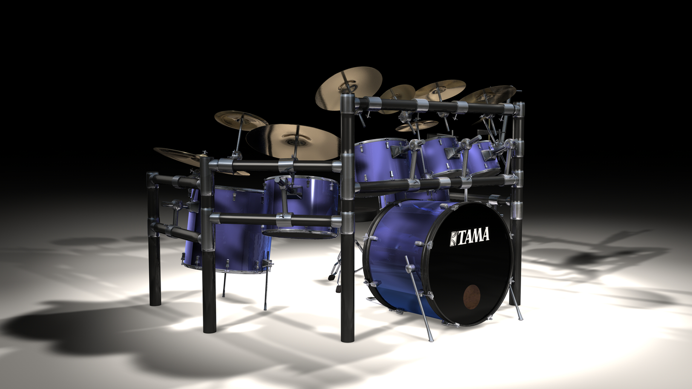 drums e 3d model
