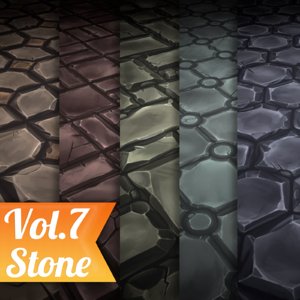Texture Set Vol.07 Hand Painted Stone Tiles (Stylized Texture Tile)