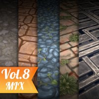 Texture Set Vol.08 Hand Painted Ground (Stylized Texture Ground)