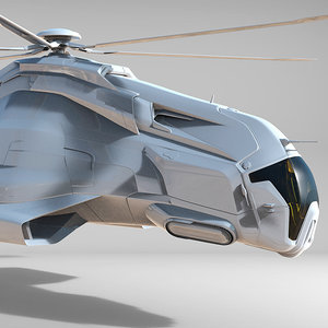 3d helicopter fighter model