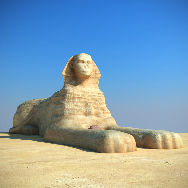 3d Great Sphinx Model