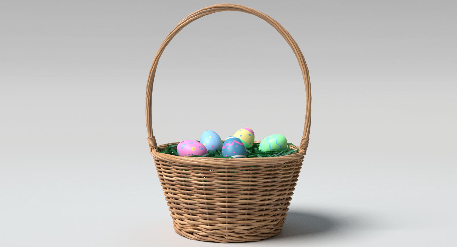 3d easter basket model