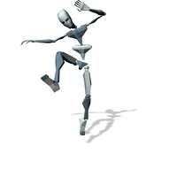 Crazy dance run and jump