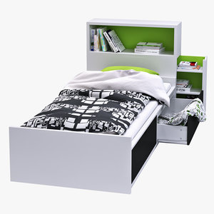 3d bed drawer