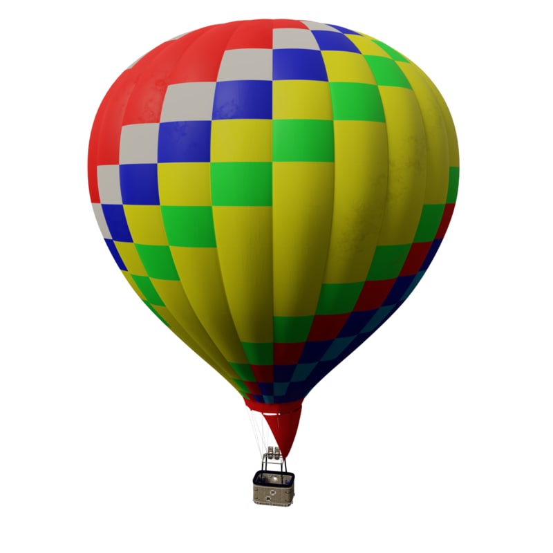 3d realistic air balloon