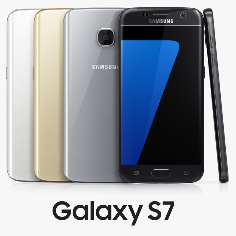 Samsung Galaxy S7 Colors 3d Model