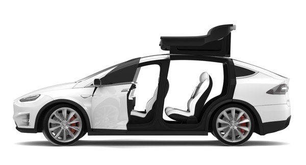3d model tesla x modeled s