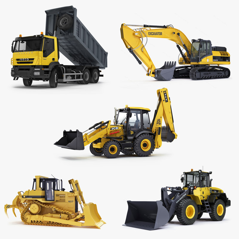 3d model construction equipment wheel loader