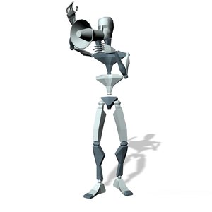 Man shouting megaphone T02