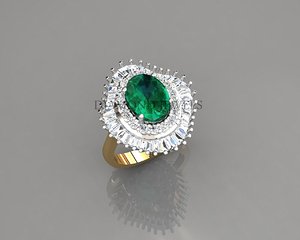 Diamond Ring on oval stone