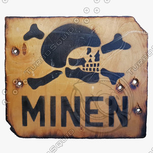 Minefield Sign (German)