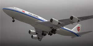 boeing 747-8 plane air 3d lwo