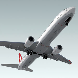 boeing 737-900 er plane 3d max