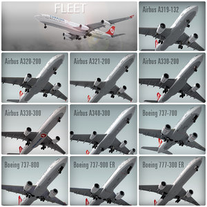 plane turkish airlines fleet max