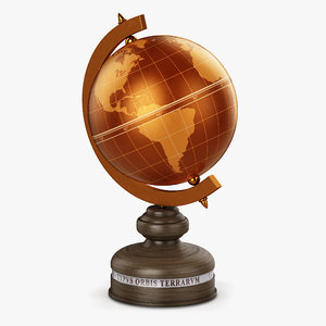 3d globe decoration model