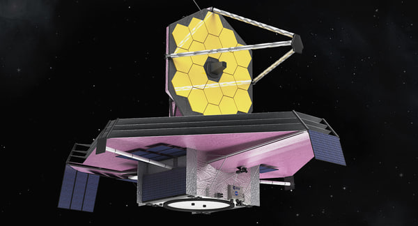 James Webb and Hubble Space Telescopes 3D Model $149 - .max .c4d .obj  .unknown - Free3D