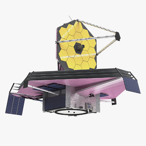3D james webb space telescope model