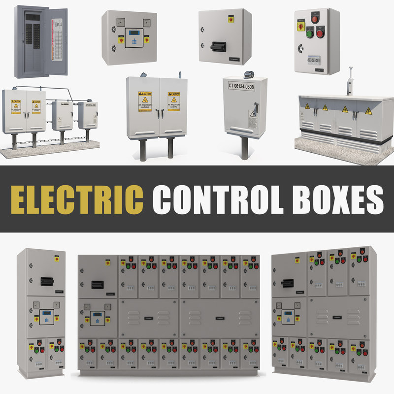 Electric control boxes 3D model TurboSquid 1240866