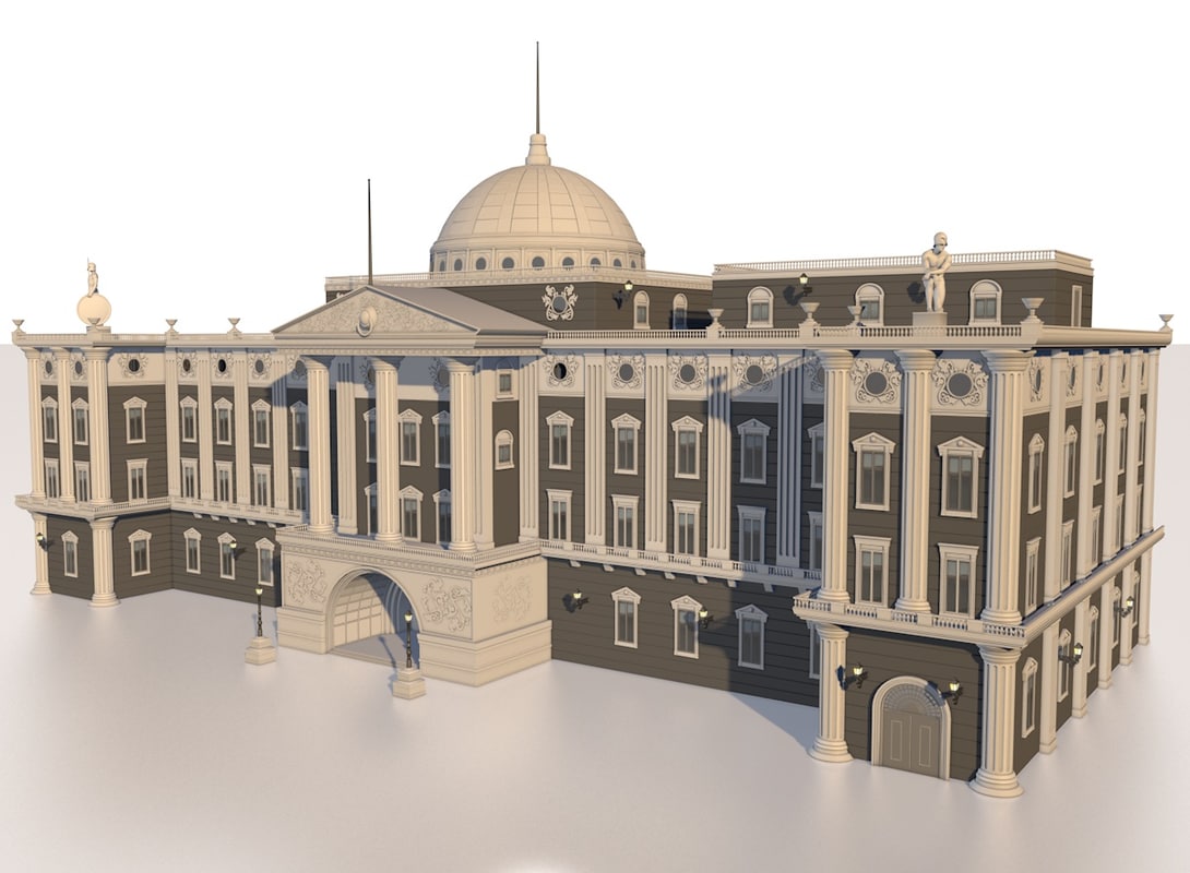 European Palace Building 3d Model