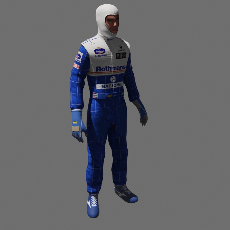 3d formula driver ayrton senna model