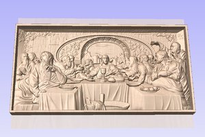 last supper stl tajna vecera relief model