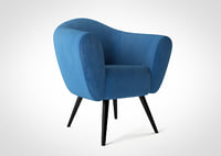 Velvet Chair - scandinavian design armchair 3D model
