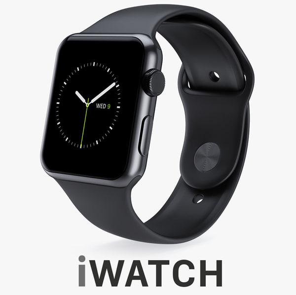 modelo 3d Apple Watch 42mm Space Black Caja de acero inoxidable con banda  deportiva negra - TurboSquid 968944