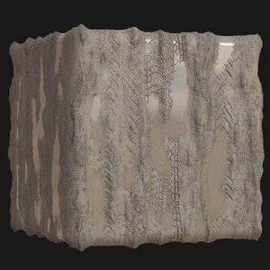 Muddy Dirt Road Material