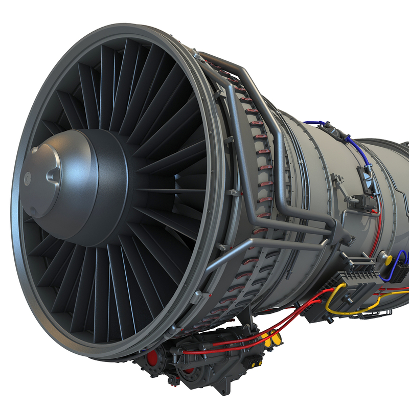 3D afterburning turbofan engine cutaway - TurboSquid 1245527